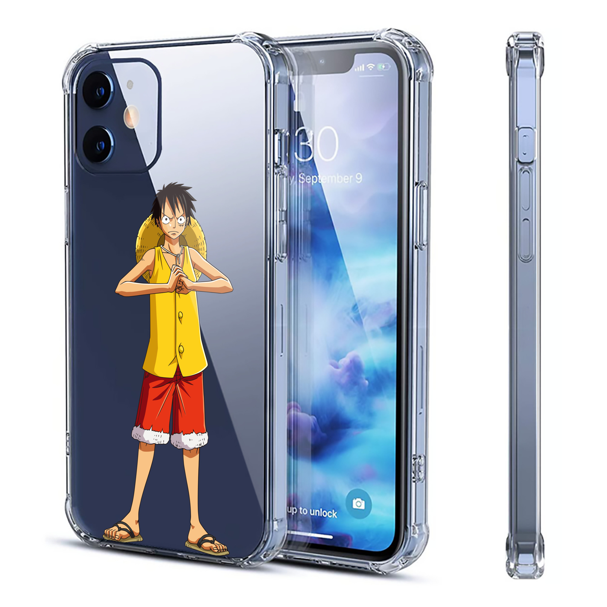 （画像用） ワンピース モンキー・D・ルフィ ONE PIECE Monkey D. Luffy 【iPhone 12シリーズ対応】透明スマホケース（クリアソフトケース）